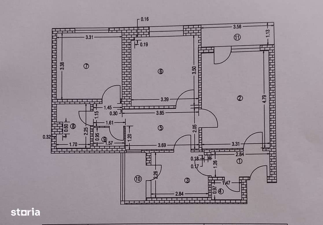 Apartament 3 camere de vânzare , strada Nicolae Bălcescu-1