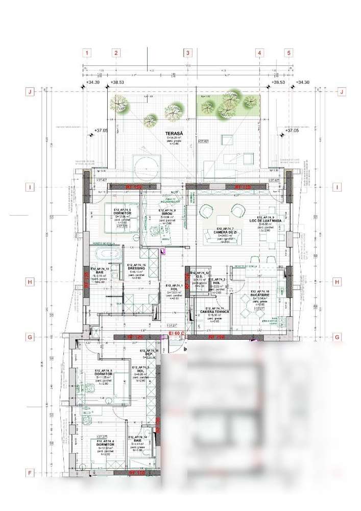 Apartament superb cu terasa, 4 camere, parcare subterana - Imagine principală: 4/5