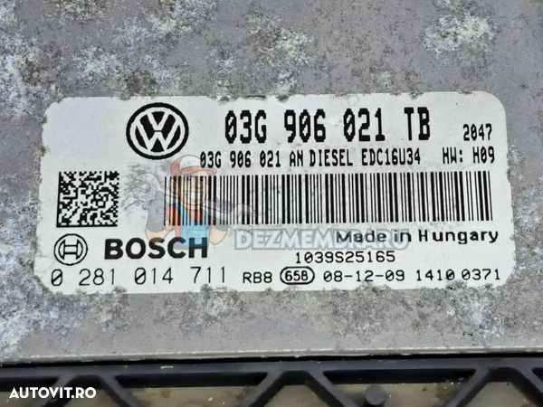 Calculator motor ECU Skoda Octavia 2 Combi (1Z5) [Fabr 2004-2013] 03G906021TB - 4