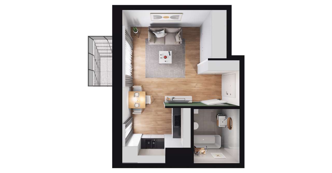 Ursus Classic | mieszkanie 1-pok. |C1_44 - Pełny obrazek: 3/9