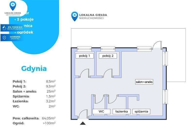 Mieszkanie z ogrodem na zamkniętym osiedlu-1