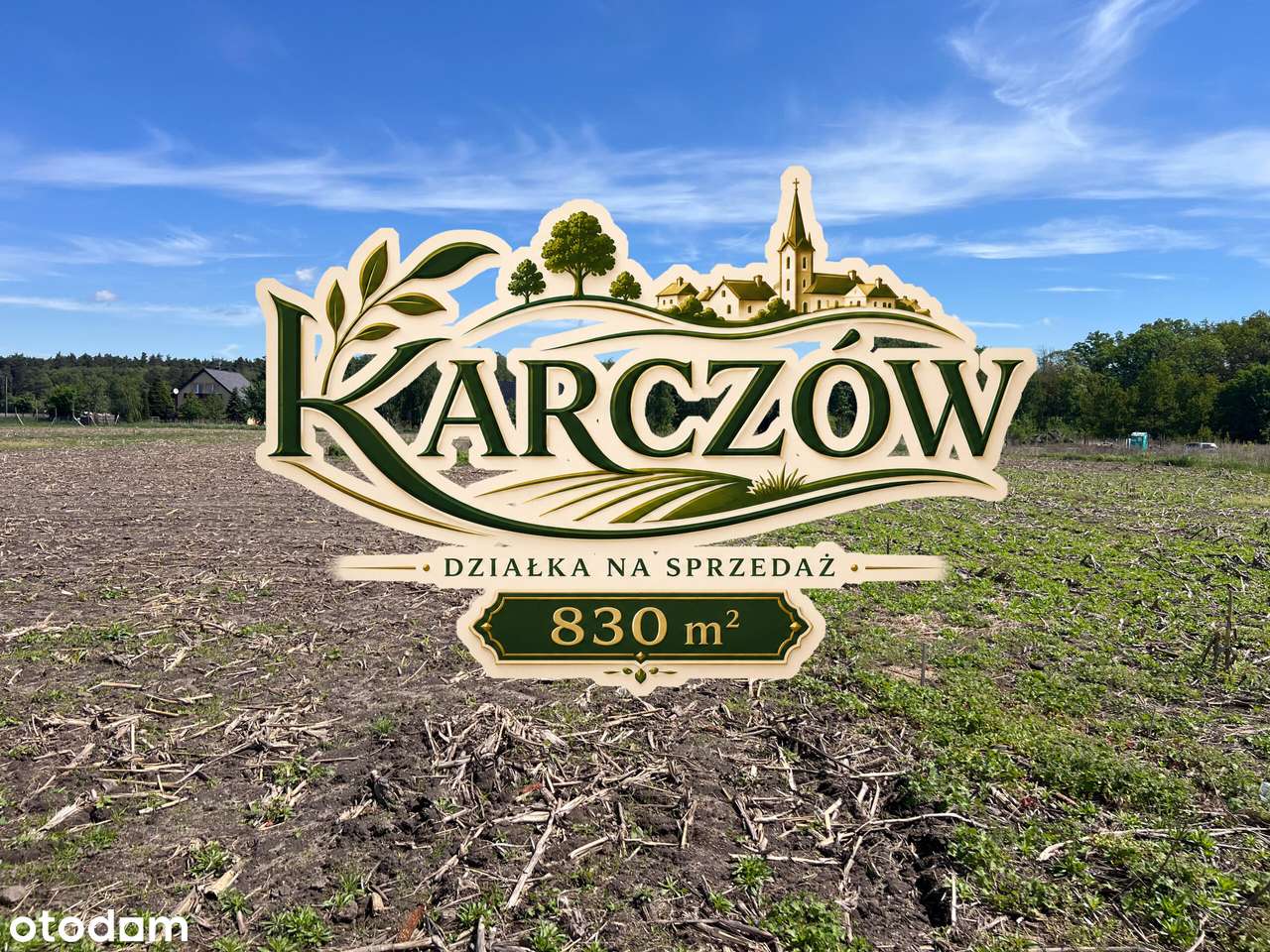 Działka budowlana z WZ  830 m² — Karczów, gm. Dąbrowa-0