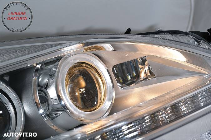 Faruri LED Mercedes Clasa S W221 (2005-2009) Facelift Look Semnalizare Dinamica Se- livrare gratuita - 11