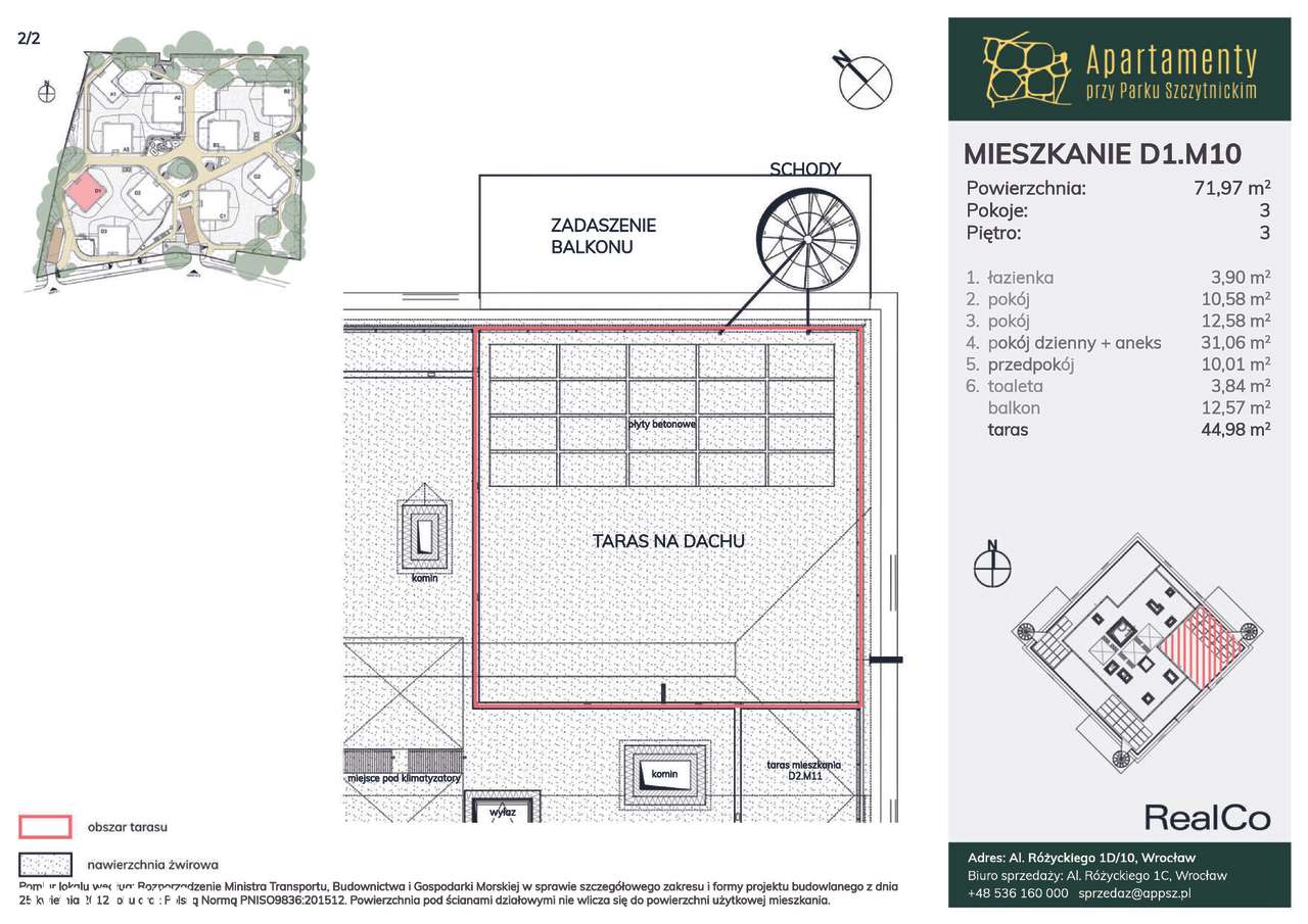 Apartamenty przy Parku Szczytnickim | 3-pok mieszkanie z tarasem - Pełny obrazek: 3/5