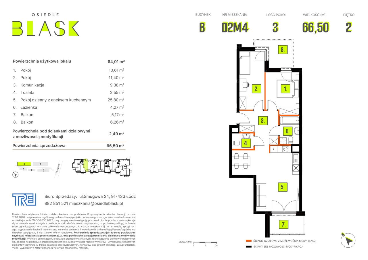 Osiedle Blask | mieszkanie 3-pok. | D2M4