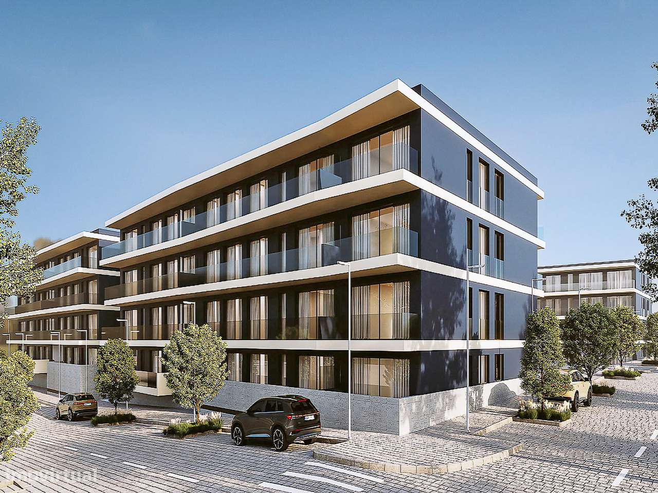 Apartamento T3 novo com lugar duplo de garagem na Madalena.-8