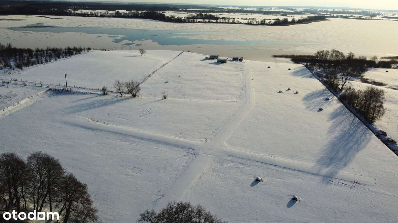 Działka nad jeziorem | Mazury | 1426 m² | Media + pomost | F-VAT-0