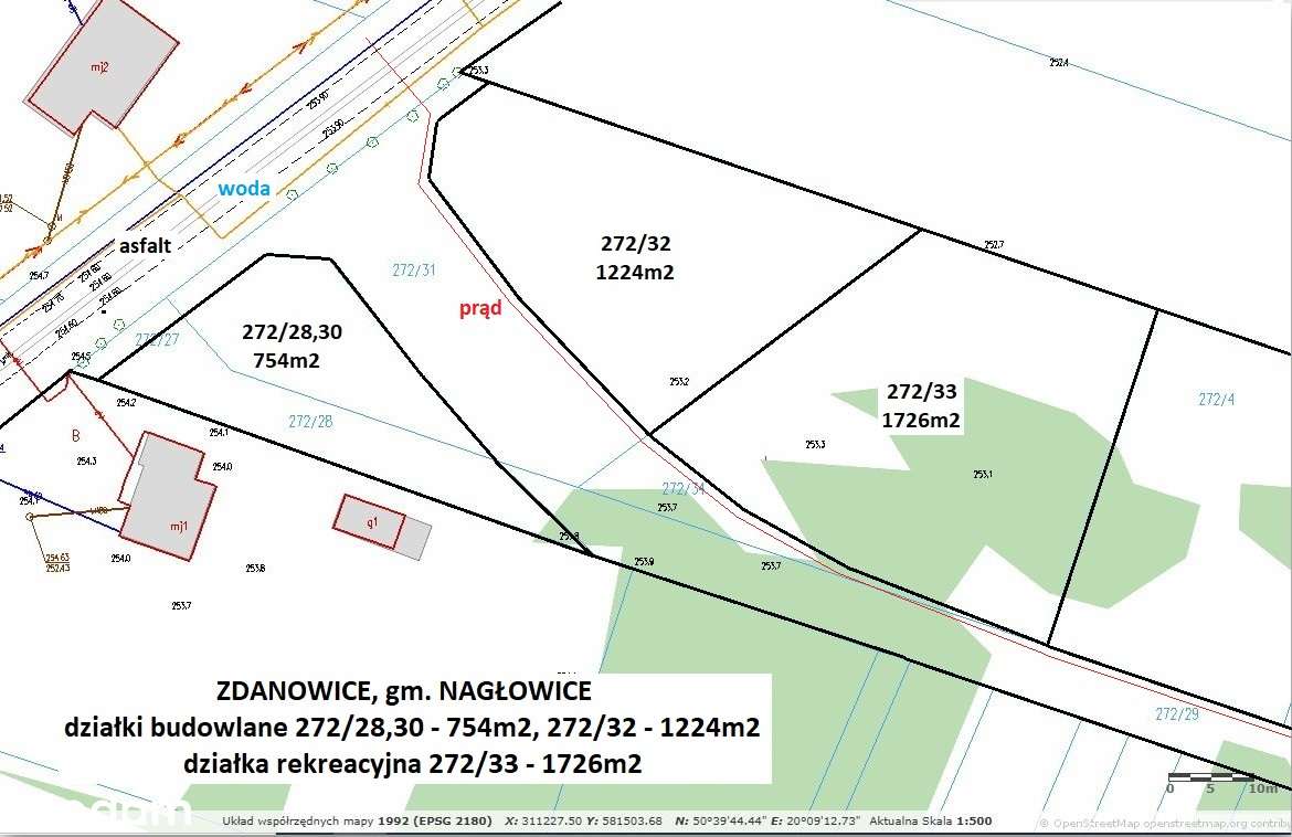 Działka budowlana (plan) 1224m2 przy asfalcie cena 69.900zł-4