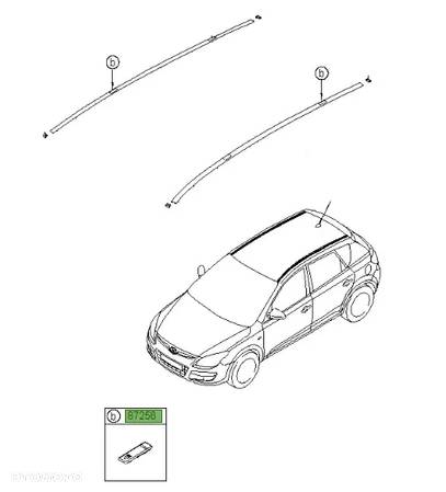 ZAŚLEPKA LISTWY DACHU HYUNDAI i30-MY07,09 nr kat. 872552L000 - 3