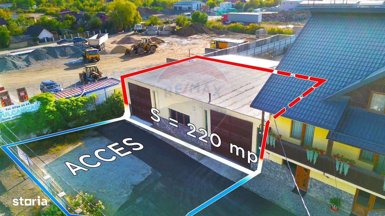 Spațiu industrial / 220mp i 5m de închiriat front stradal / acces TIR - Imagine principală: 1/11