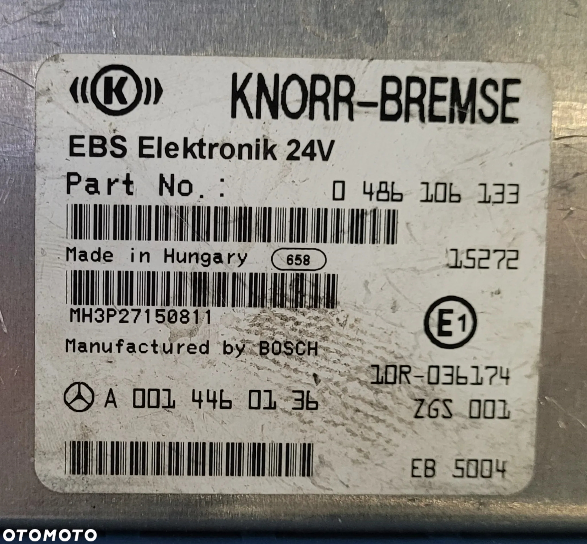 STEROWNIK EBS KOMPUTER MERCEDES ANTOS AROCS AROCS A0014460136 - 2