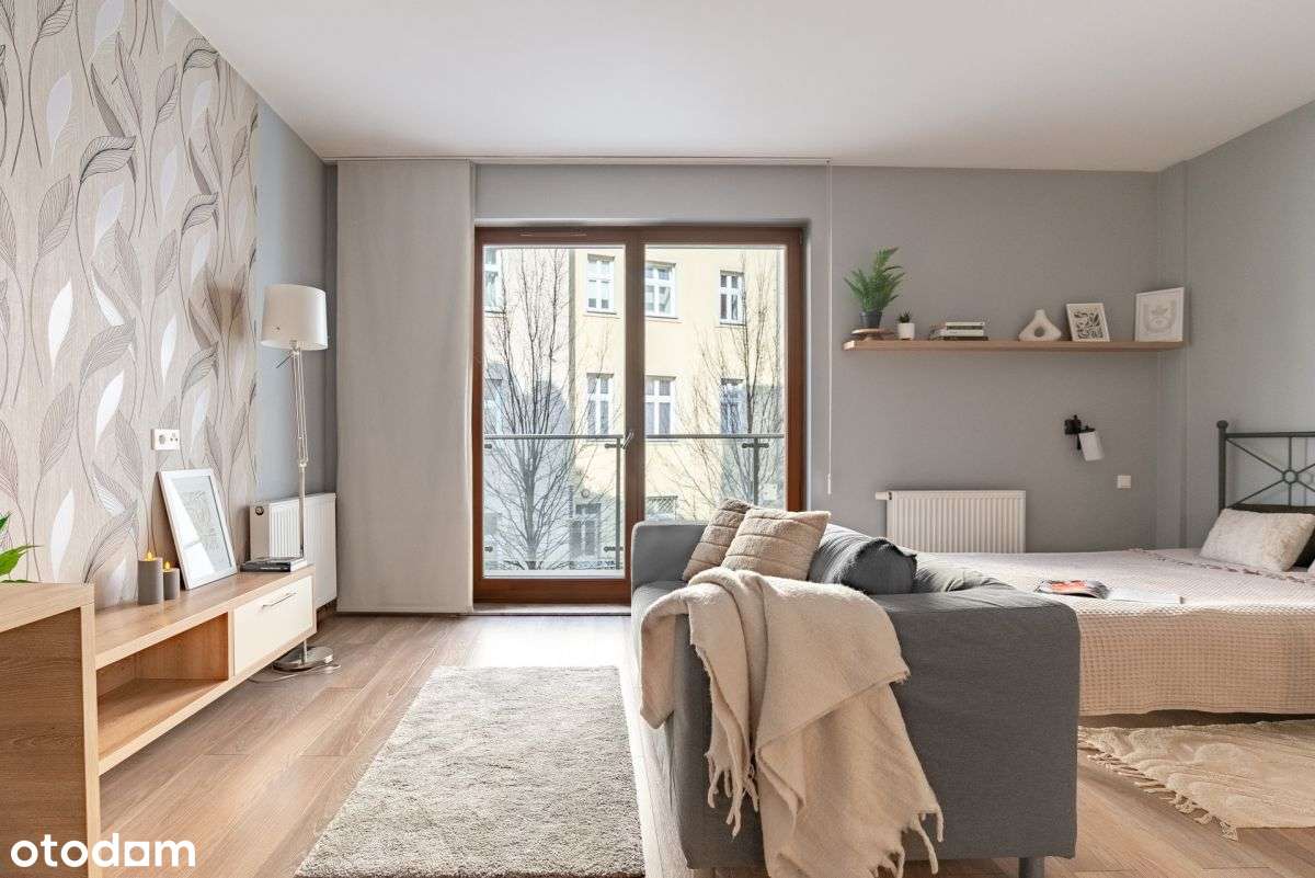 Studio z balkonem | 7 min od Starego Rynku | Tuż przy Wartostradzie-1