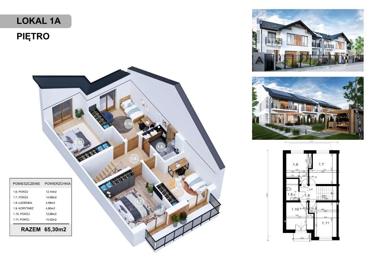 Domy w zabudowie szeregowej w Wiązownej - Pełny obrazek: 5/10