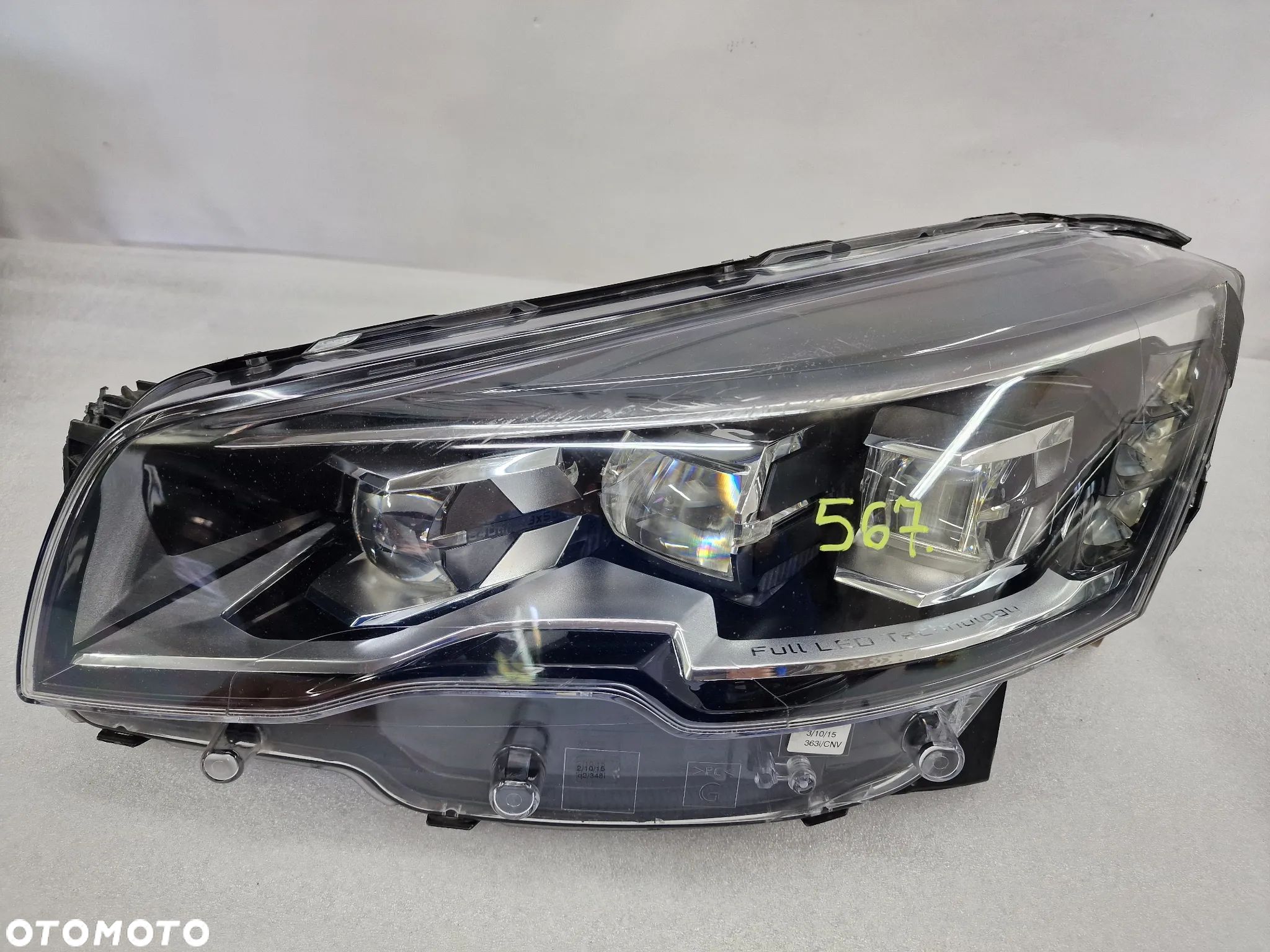 PEUGEOT 508 LIFT 13- LEWA LAMPA PRZEDNIA PRZÓD FULL LED , NR 89908678 , NR AUKCJI LA567 - 1