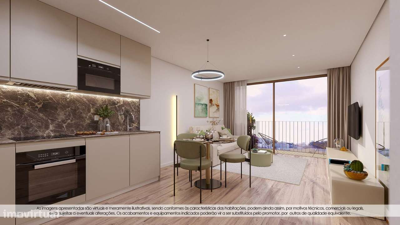 Apartamento T2 no Condomínio Fechado Jardins da Seara – Lote 8 - Grande imagem: 3/14