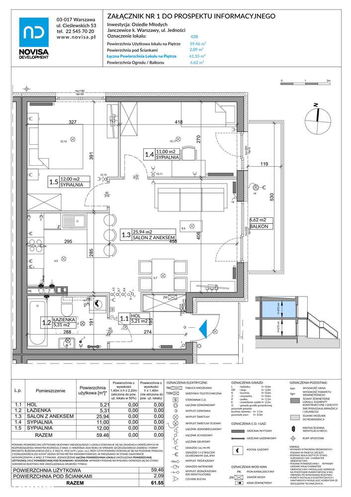 3-pokojowe mieszkanie 60m2 + balkon Bez Prowizji - Pełny obrazek: 2/7