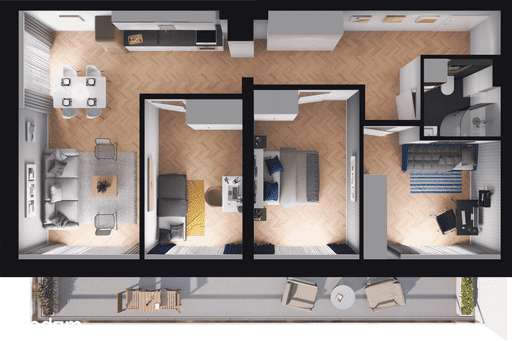 Stary Browar | mieszkanie 4-pok. | 2M38 - Pełny obrazek: 3/9