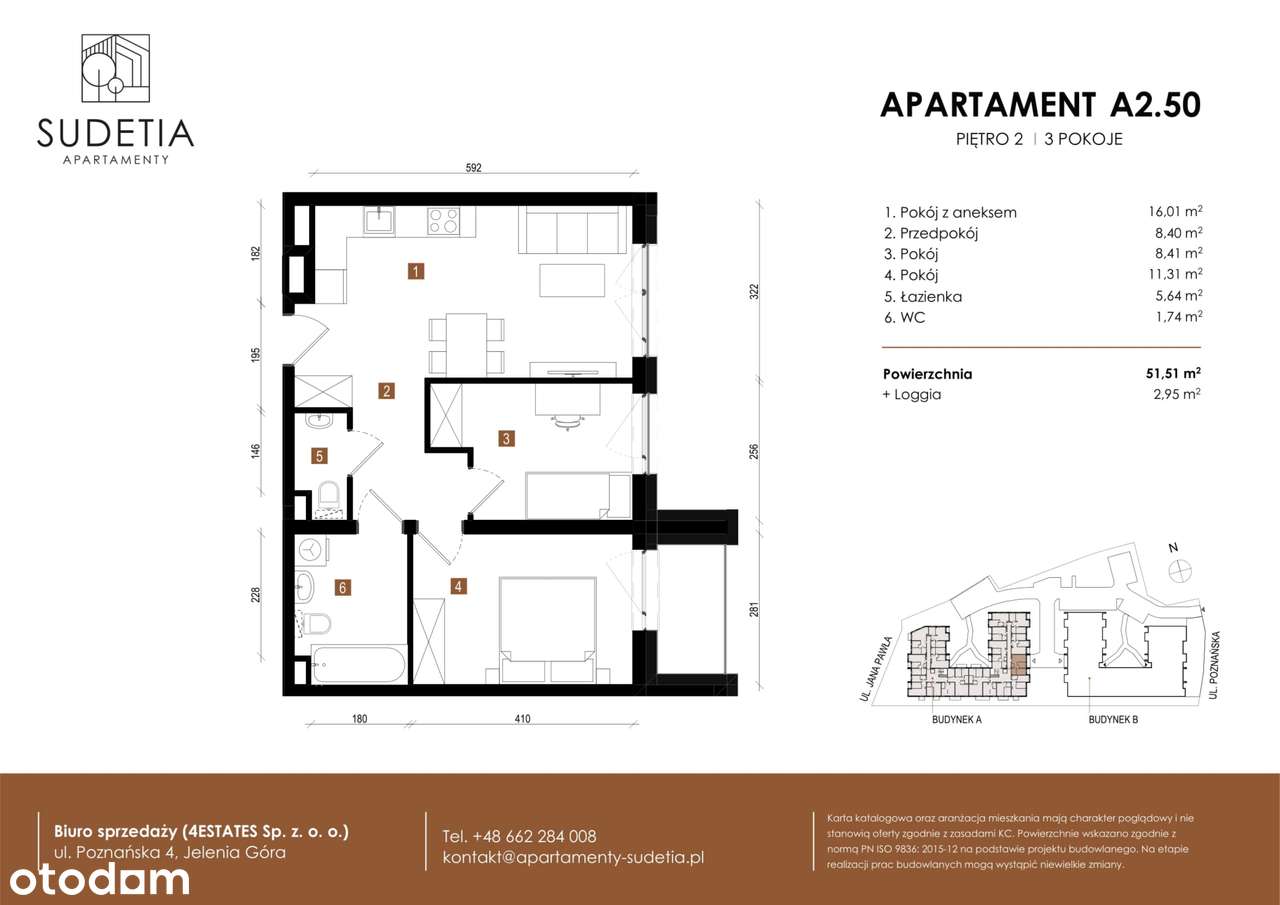 Apartamenty Sudetia | mieszkanie 3-pok. | A2.50 - Pełny obrazek: 2/8