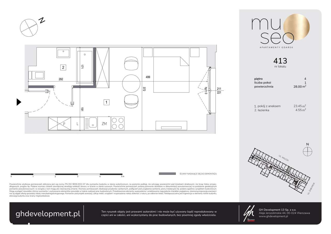 1-pokojowe mieszkanie 28m2 Bezpośrednio - Pełny obrazek: 2/7