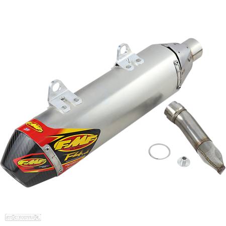 ponteira de escape fmf factory 4.1 rct slip-on aluminum / carbon husqvarna fc 250 / 350 / 450 - 1