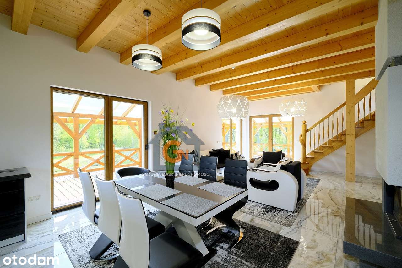 Nowy nietuzinkowy dom o pow. 150m2 ze stawem. Działka o pow. 1ha-11