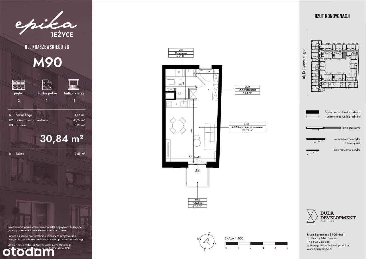 Piękne mieszkanie z widokiem na zielone patio, Jeżyce! Blisko MTP - Pełny obrazek: 2/9