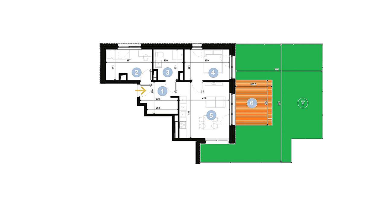 3-pokojowe mieszkanie+ 12 m² taras oraz 25 m² ogródek! 2025! - Pełny obrazek: 3/20