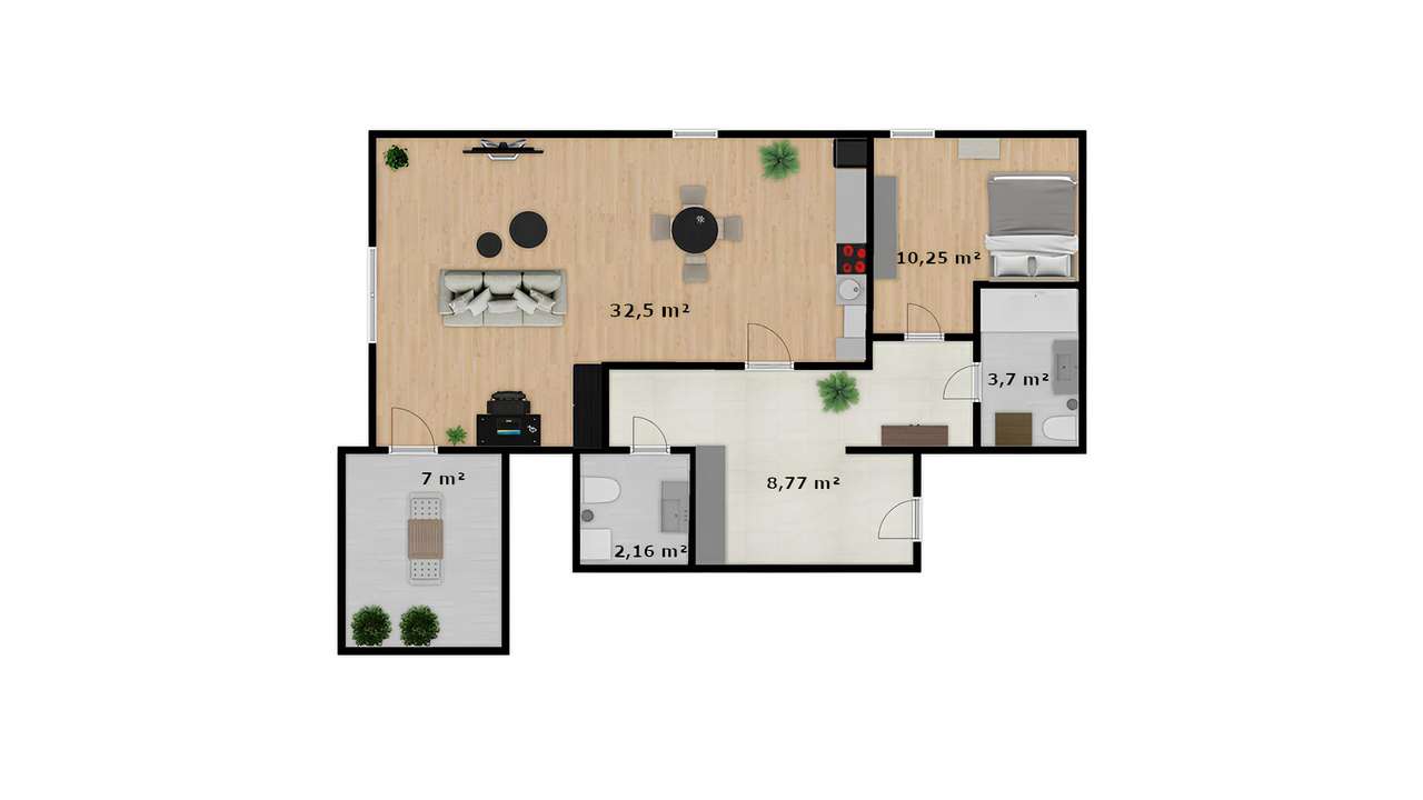 Mieszkanie, 57,39 m², Kraków-1