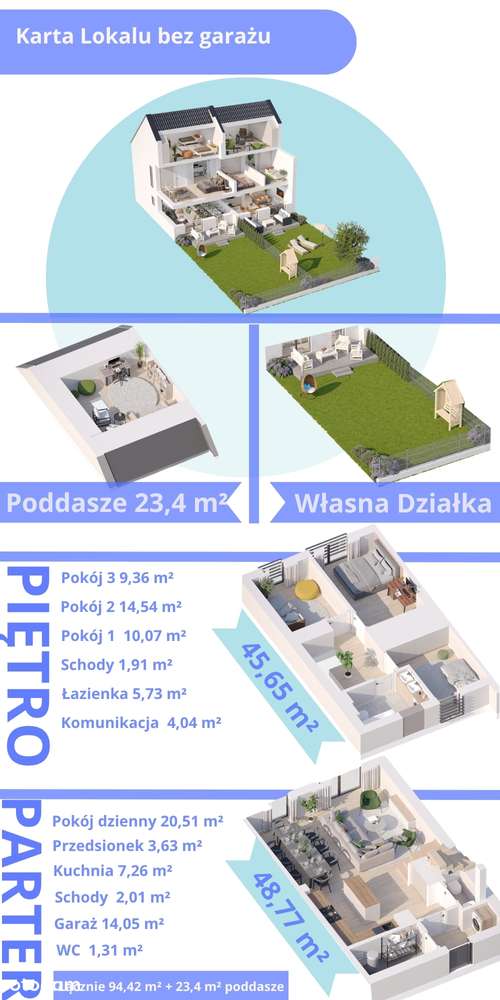Dom w zabudowie bliźniaczej  w Wolinie z garażem blisko lasu i morza - Pełny obrazek: 5/6