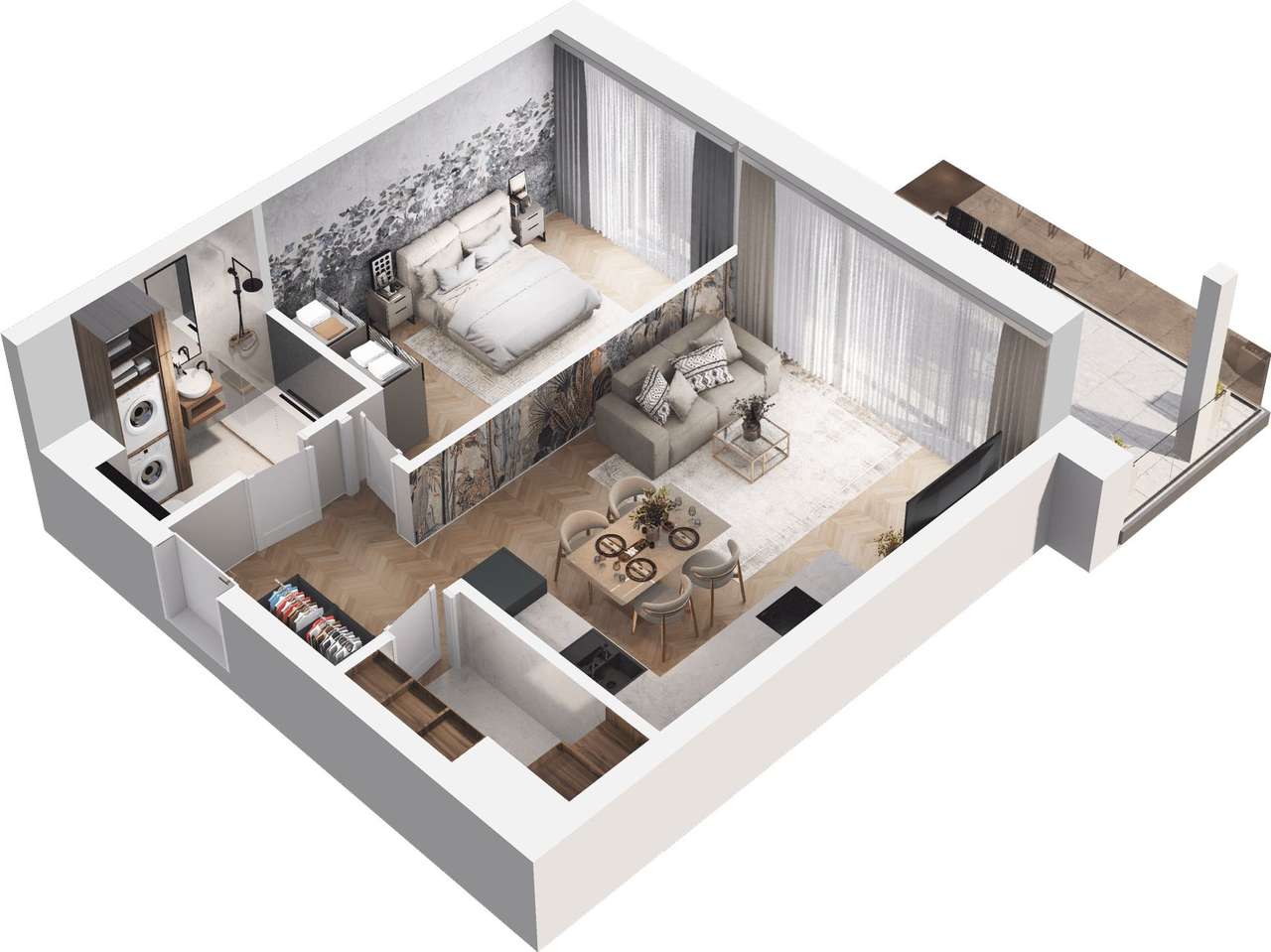 Ville Garden | mieszkanie 2-pok. | A.23 - Pełny obrazek: 5/10