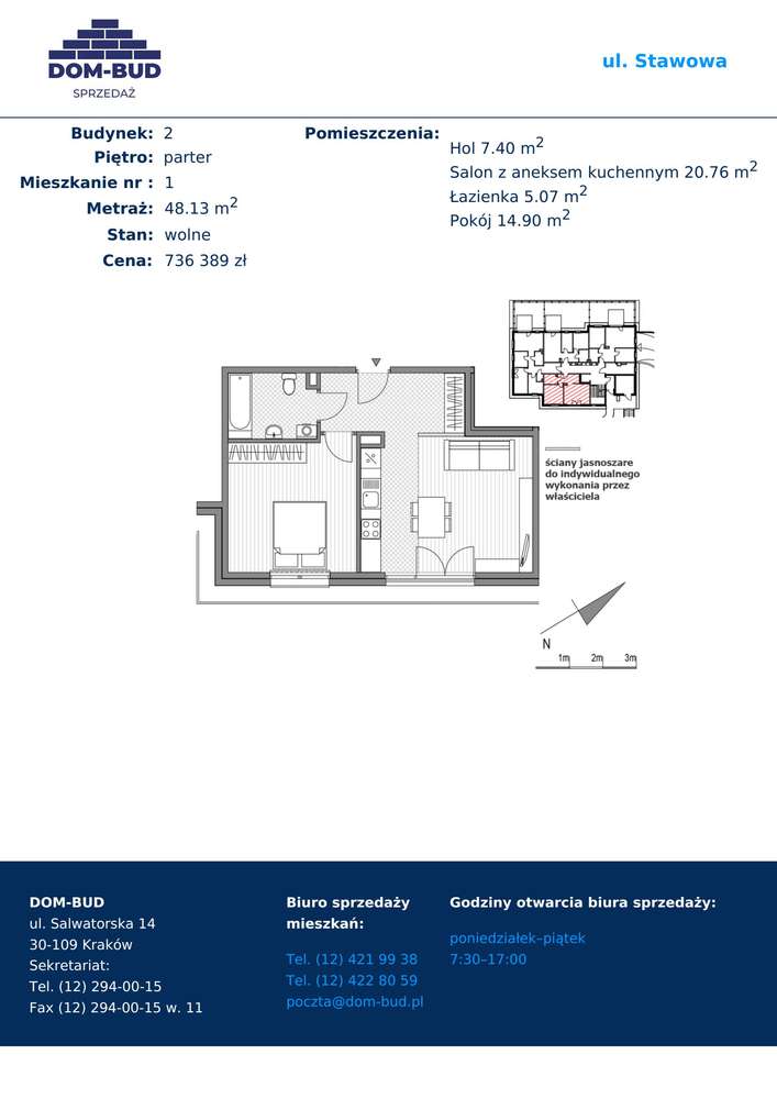 ul. Stawowa | mieszkanie 2-pok. | 2.1 - Pełny obrazek: 2/9