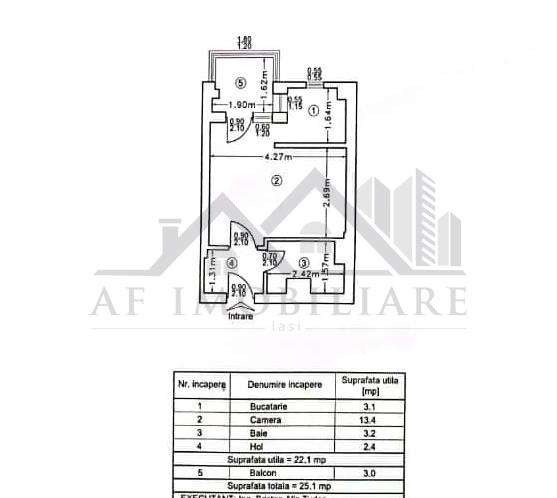 Apartament 1 camera 25mp Frumoasa - Siraj - Imagine principală: 2/8