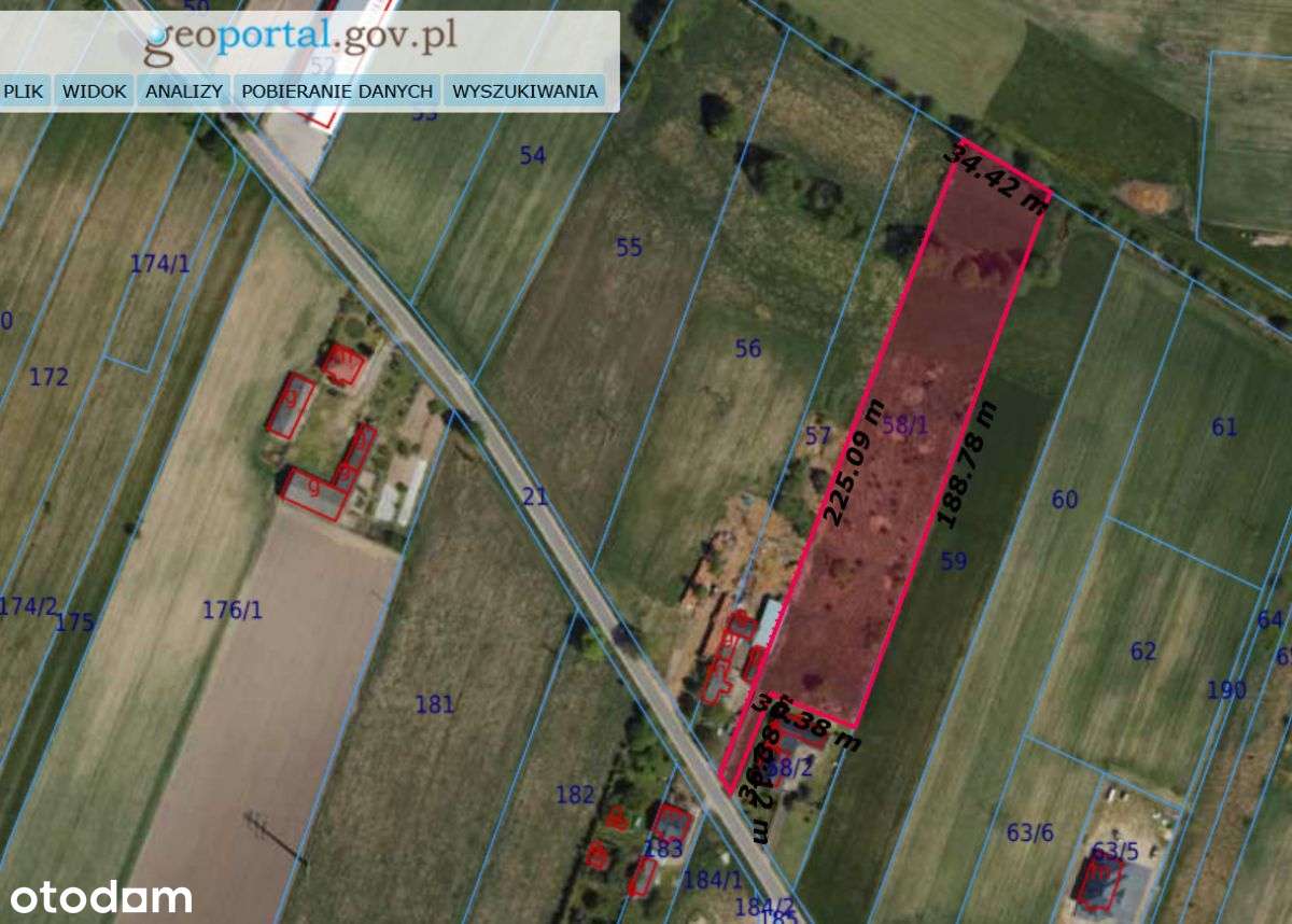 Działka Rolno-Budowlana Pasieka Wałowska 6644 M2 - Pełny obrazek: 5/9
