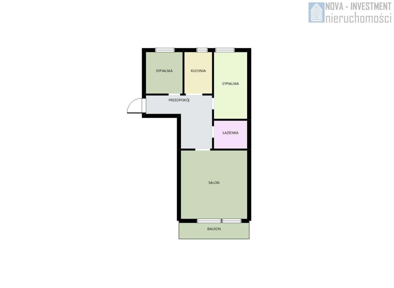 3pok. | balkon | 2 piętro | c.o. miejskie | 48m2-15