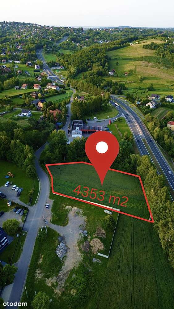 Działka budowlano - usługowa Głogoczów 43 ary