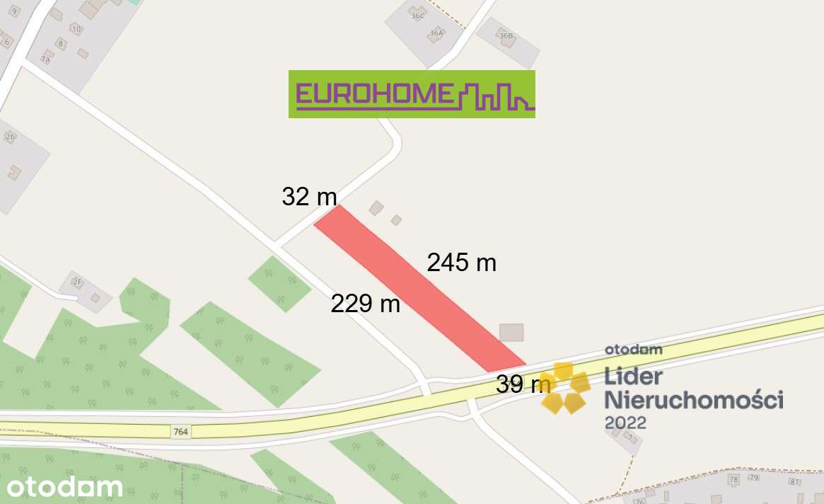 Działka z fundamentami | Borki Nizińskie | 74 ar | - Pełny obrazek: 5/8