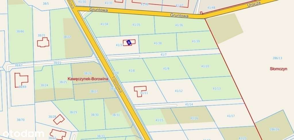 Działka - 2155 m2 - Borowina - mpzp-3