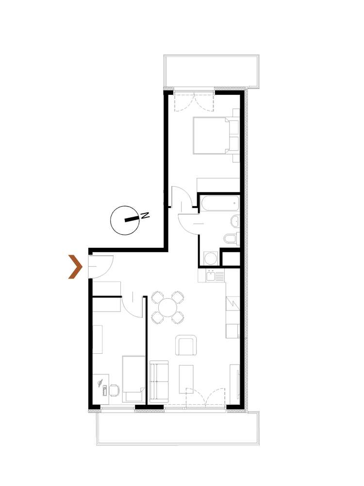 Gdyńska - 3-pok. mieszkanie z m. post. Gratis - Pełny obrazek: 2/12