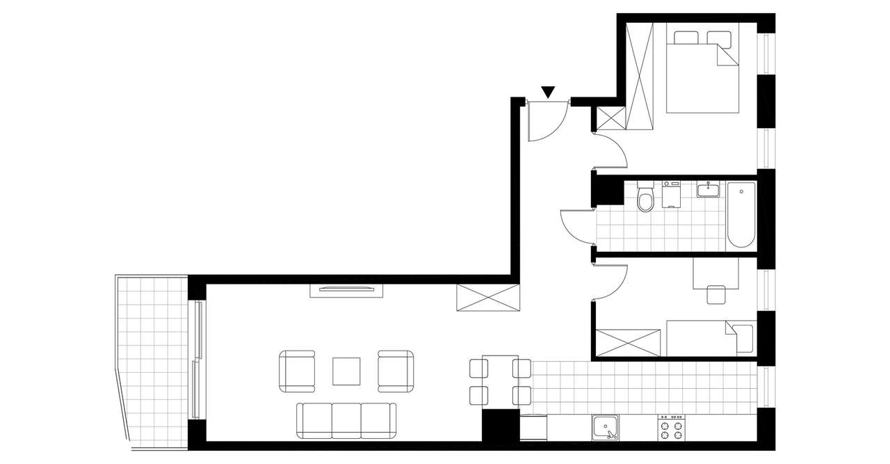 3-pokojowe mieszkanie 66m2 + balkon - Pełny obrazek: 3/8