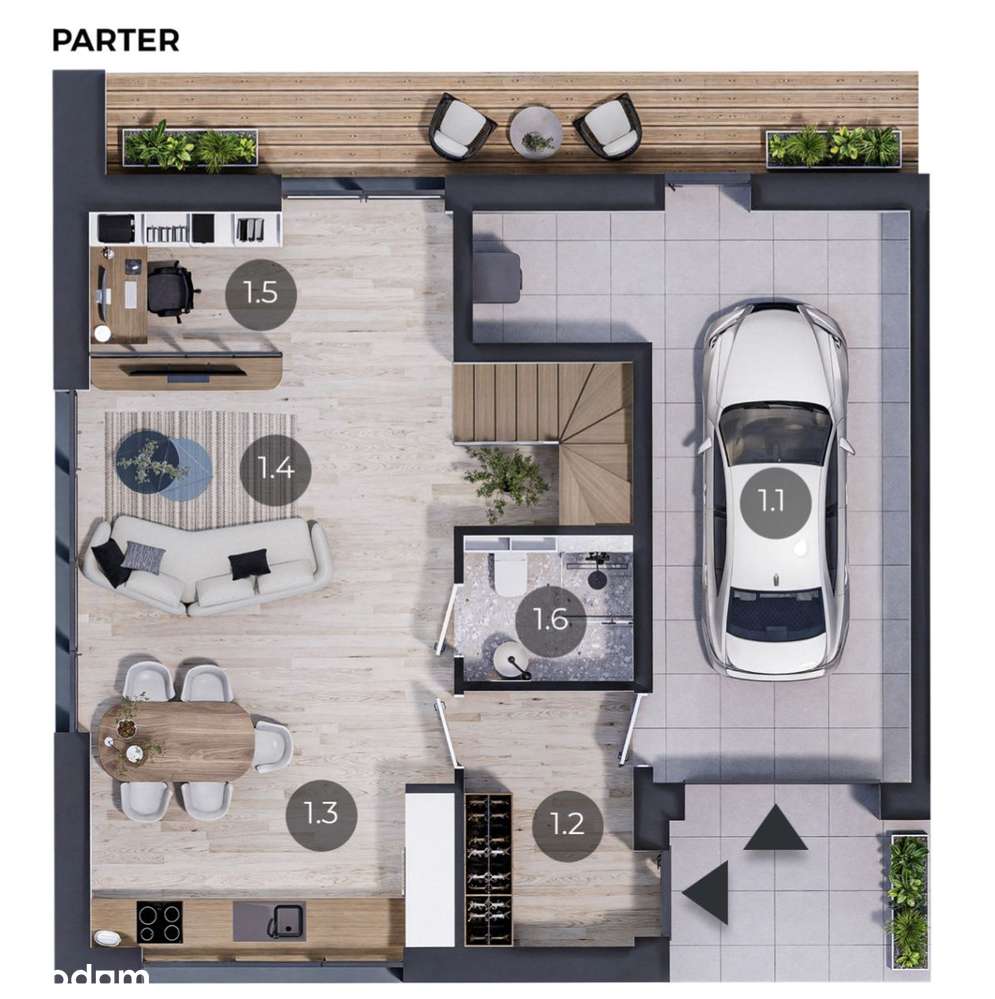 Nowoczesny bliźniak na obrzeżach miasta-5