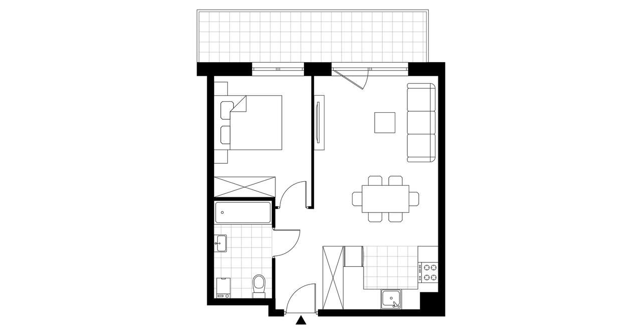 2-pokojowe mieszkanie 41 m² + balkon Bez Prowizji – pohled 4