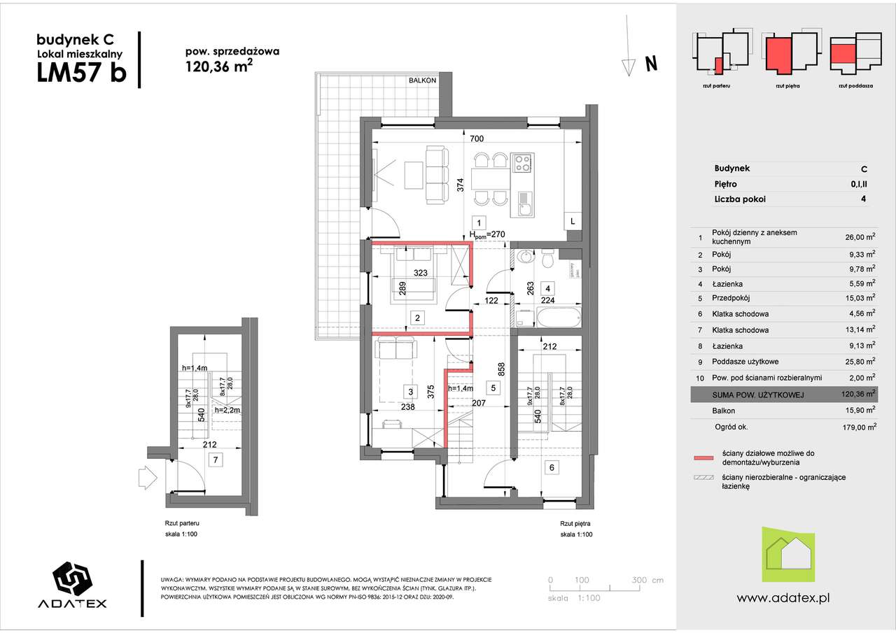 Zielona Podkowa | mieszkanie 57_b - Pełny obrazek: 3/8