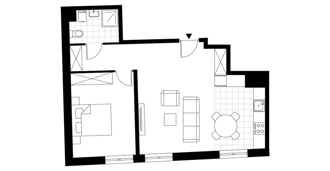 2-pokojowe mieszkanie 46m2 Bez Pośredników - Pełny obrazek: 3/8