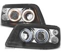 FARÓIS ANGEL EYES LUZ DIURNA PARA VOLKSWAGEN VW T5 03-10 FUNDO PRETO - 1