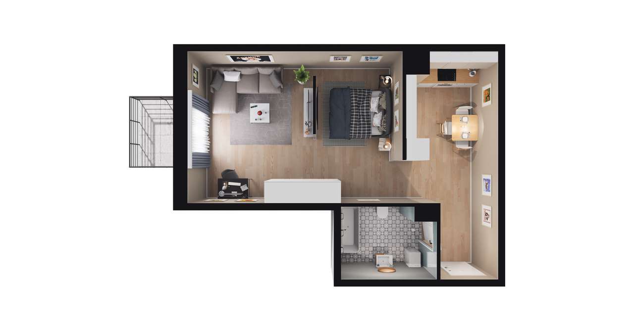 Marimonte  | mieszkanie 1-pok. | M​U.2.18 - Pełny obrazek: 3/8