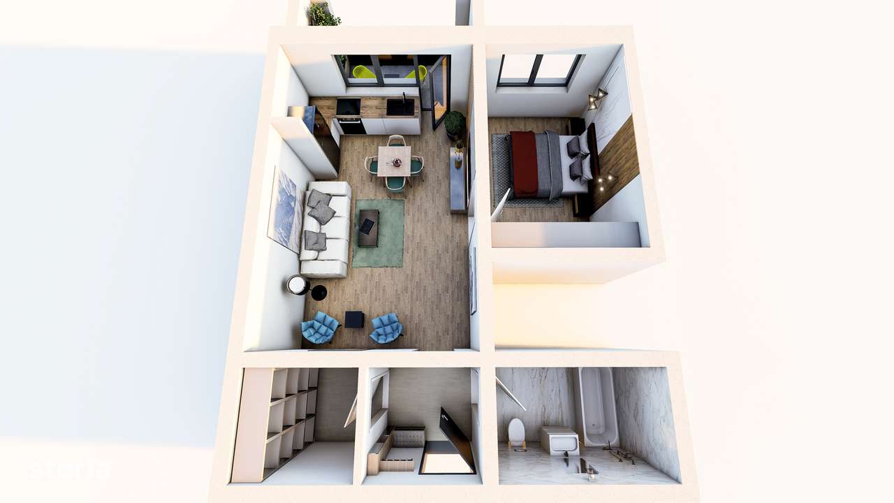 Studio 49mp, etaj 2, 80 360 euro, parcare inclusa, Subcetate City2.-8