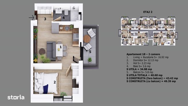 Apartament 2 camere | Ion Creanga / Nichita Stanescu Odaile 500m DN1-13