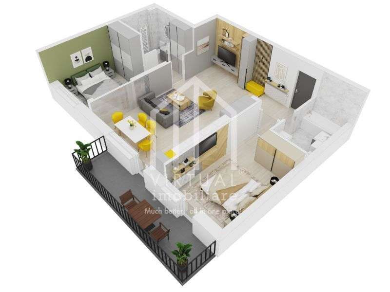 Apartament finisat la cheie cu 3 camere 67.90 mp+balcon |Doamna Stanca - Imagine principală: 4/6