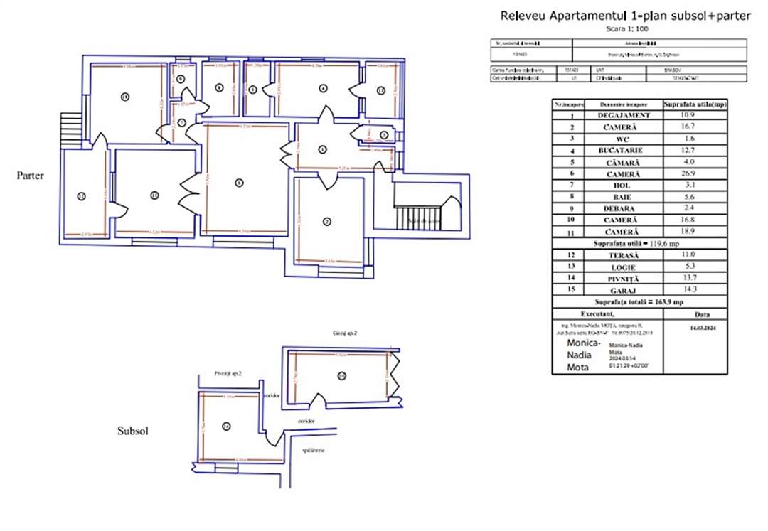 Vila, 2 apartamente, teren 670 mp, Mircea cel Batran. - Imagine principală: 5/17