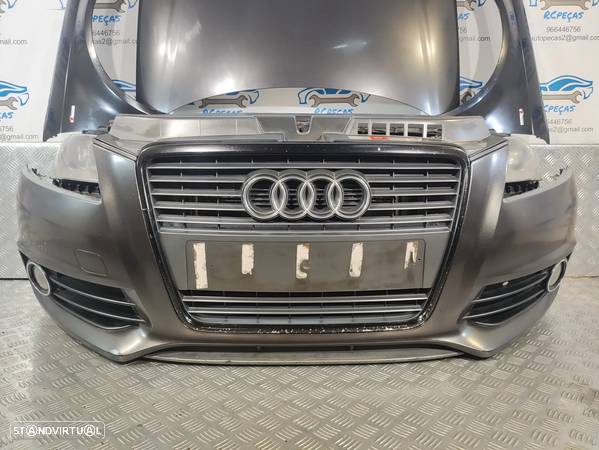 FRENTE COMPLETA AUDI A3 8P 8P3 2.0TDI DIESEL SLINE S-LINE RESTYLE FASE 3 CAPOT PARACHOQUES GUARDA-LAMAS OTICAS FRENTE FIBRA/CHAPA RADIADOR VENTILADOR REFORÇO - 3